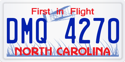 NC license plate DMQ4270
