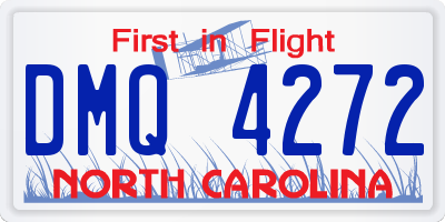 NC license plate DMQ4272