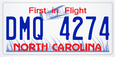 NC license plate DMQ4274
