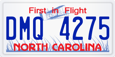 NC license plate DMQ4275