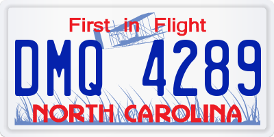 NC license plate DMQ4289