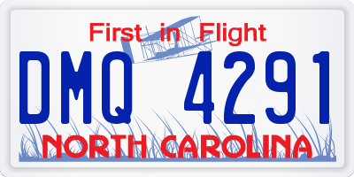NC license plate DMQ4291