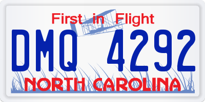 NC license plate DMQ4292