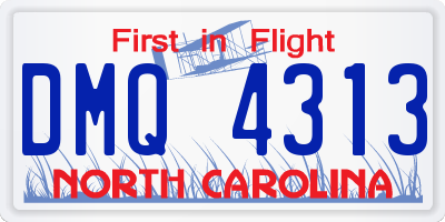 NC license plate DMQ4313