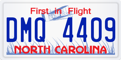 NC license plate DMQ4409
