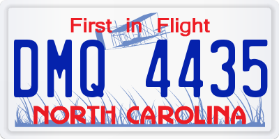 NC license plate DMQ4435