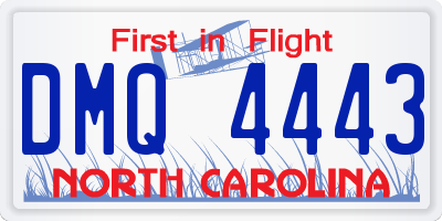 NC license plate DMQ4443