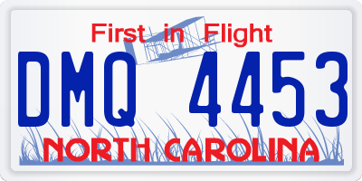 NC license plate DMQ4453