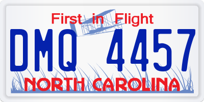 NC license plate DMQ4457