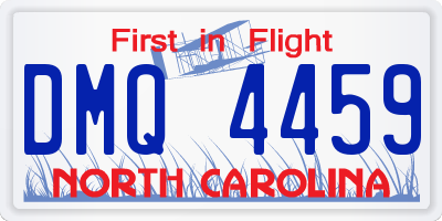 NC license plate DMQ4459