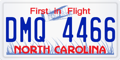 NC license plate DMQ4466