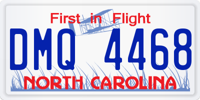 NC license plate DMQ4468