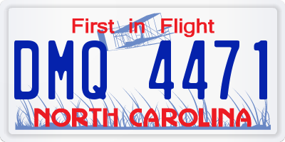 NC license plate DMQ4471