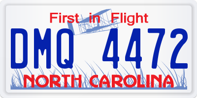 NC license plate DMQ4472