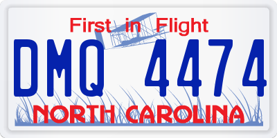 NC license plate DMQ4474