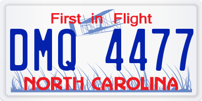 NC license plate DMQ4477