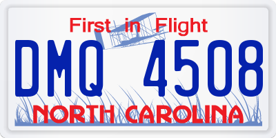 NC license plate DMQ4508