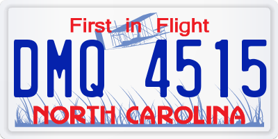 NC license plate DMQ4515