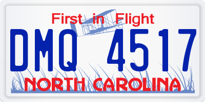 NC license plate DMQ4517