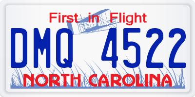 NC license plate DMQ4522