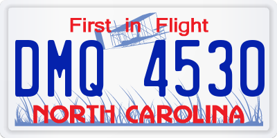 NC license plate DMQ4530