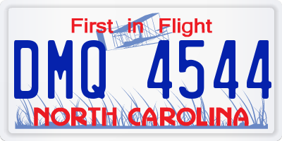 NC license plate DMQ4544