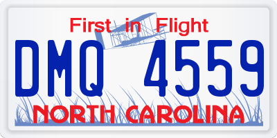 NC license plate DMQ4559