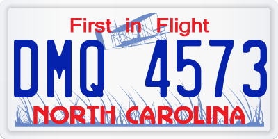 NC license plate DMQ4573