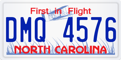 NC license plate DMQ4576