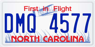 NC license plate DMQ4577