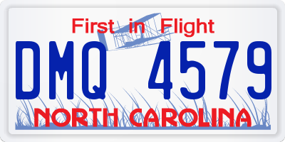 NC license plate DMQ4579