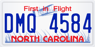 NC license plate DMQ4584