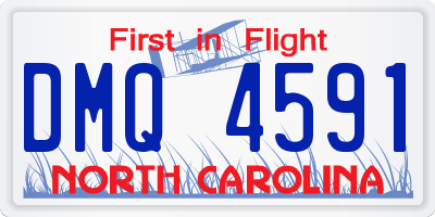 NC license plate DMQ4591