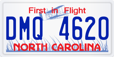 NC license plate DMQ4620
