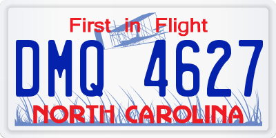 NC license plate DMQ4627