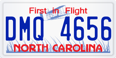 NC license plate DMQ4656