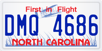 NC license plate DMQ4686
