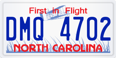 NC license plate DMQ4702