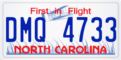 NC license plate DMQ4733