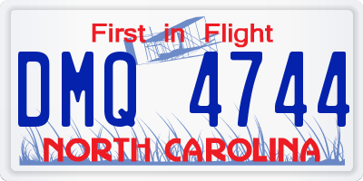 NC license plate DMQ4744