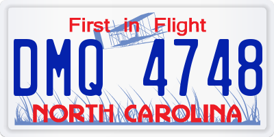 NC license plate DMQ4748