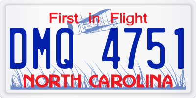 NC license plate DMQ4751