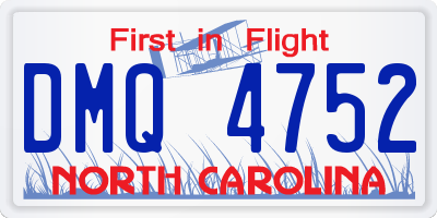 NC license plate DMQ4752