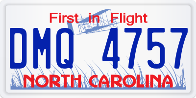 NC license plate DMQ4757