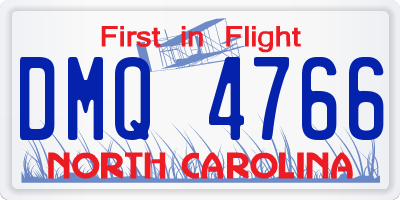 NC license plate DMQ4766