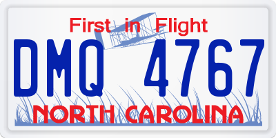 NC license plate DMQ4767