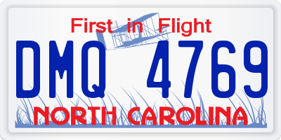 NC license plate DMQ4769