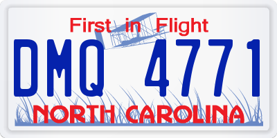NC license plate DMQ4771