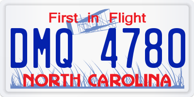 NC license plate DMQ4780