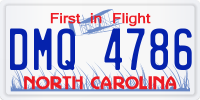 NC license plate DMQ4786
